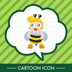 bee cartoon theme elements