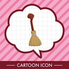 witch broom theme elements