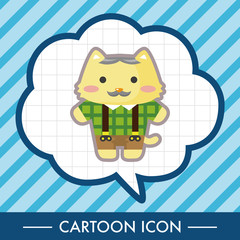 cat cartoon theme elements