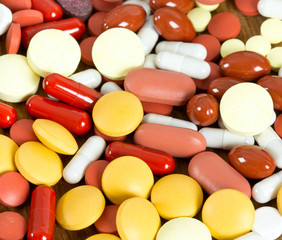 pills isolated on white background