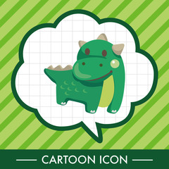 dinosaur cartoon theme elements