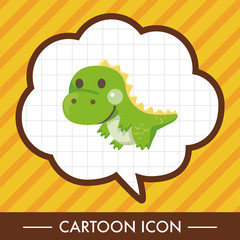 dinosaur cartoon theme elements
