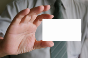 businessman hand, card