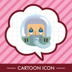 Obraz premium spaceman theme elements