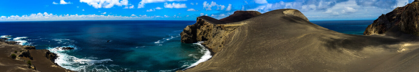 Fototapeta na wymiar Landscape of Azores Islands in Portugal. Capelinhos.