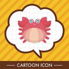 sea animal crab cartoon theme elements