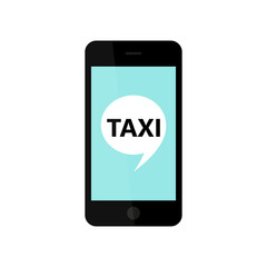 taxi in application on the phone