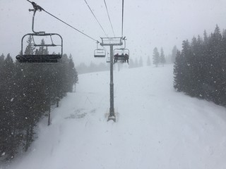 snow day on the lift