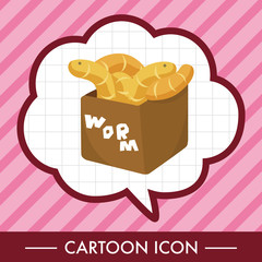 Fishing bait theme elements