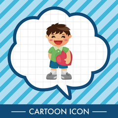 people with heart character theme elements