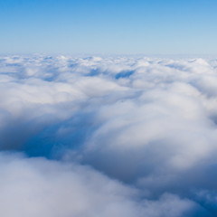 Clouds. view from the window of an airplane. cloudscape scenery