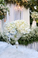 white flower on vase