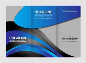 brochure design template vector trifold abstract
