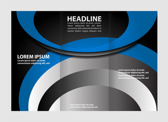 Corporate Tri Fold Brochure vector illustration
