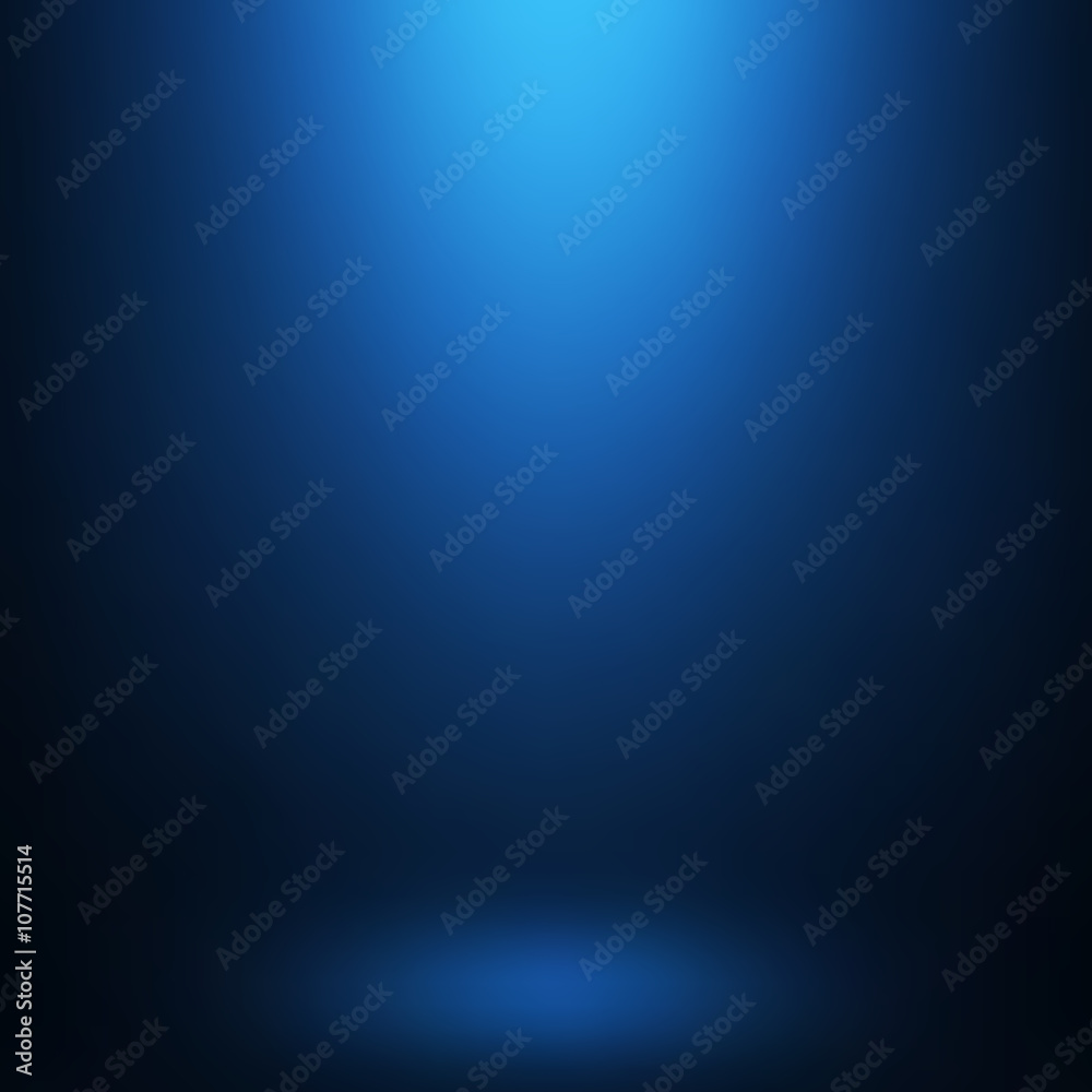 Wall mural abstract blue gradient background. used as background for product display - vector