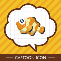 sea animal fish cartoon theme elements