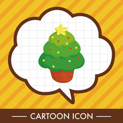 Christmas tree theme elements