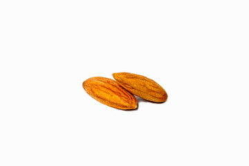 Almond Nut Fruit Organic Healthy Vegan White Background