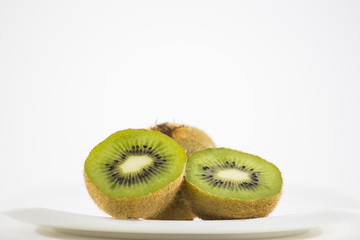 Naklejka na ściany i meble Fresh Kiwi Fruit in Half
