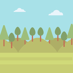 Background of green forest.