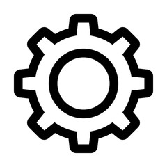 Settings gear / gear cog line art icon for apps and websites