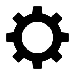 Settings gear / gear cog flat icon for apps and websites