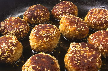 fried meat meatball
