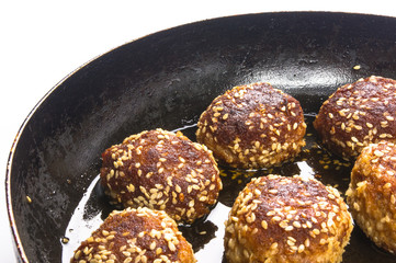 fried meat meatball