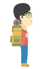 Man looking at departure board.