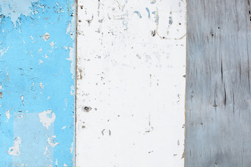 Old fence with paint or painted over parts