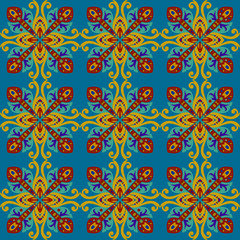 square ethnic seamless vector pattern