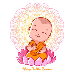 Greeting card for Buddha birthday.