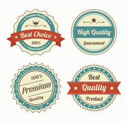 Collection of premium quality vintage labels in color
