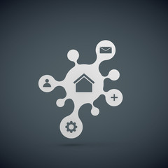 abstract vector background with infographic