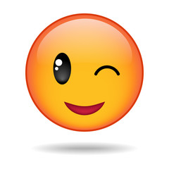 yellow round emoticon 