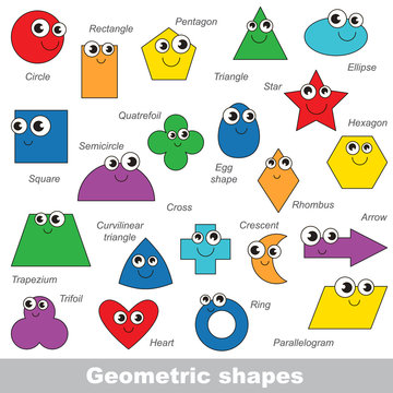 Geometric shapes set.
