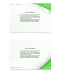 paper card with curled corner