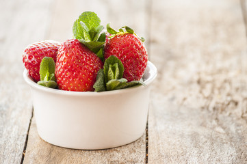 Strawberry with mint