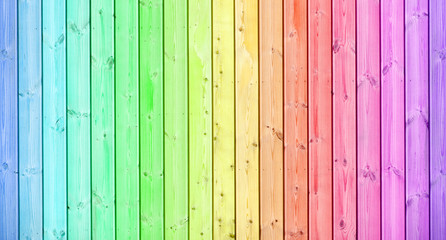 fond bois teinté, palissade de couleurs