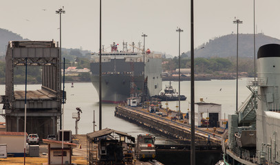 The Panama Canal, which connects the Atlantic Ocean to the Pacific Ocean, is a key conduit for international maritime trade in Panama.