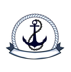 The Icon of anchor with banner for you text 
