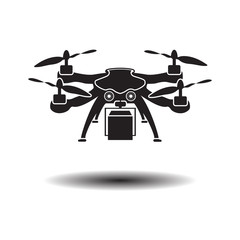 Drone delivery isolated vector icon