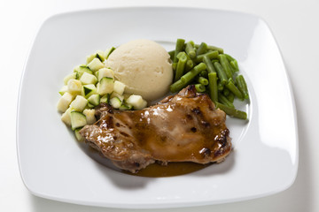 Honey soy chicken with vegetables
