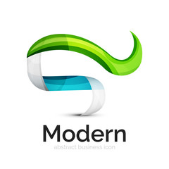 Ribbon swirl business logo