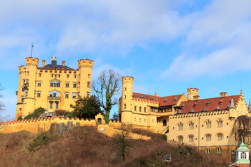 The castle of Hohenschwangau in Germany. Bavaria
