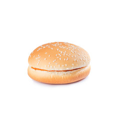 Burger bun isolated on the white background