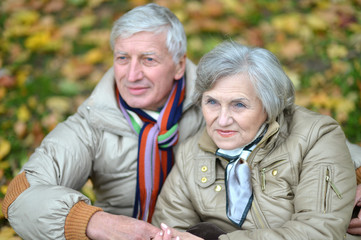  Happy elderly couple 