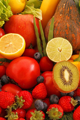 おいしそうな野菜と果物