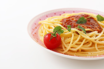 おいしそうなミートソーススパゲティ