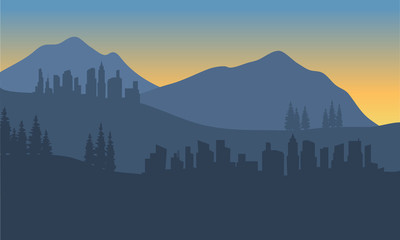 illustration of city silhouette